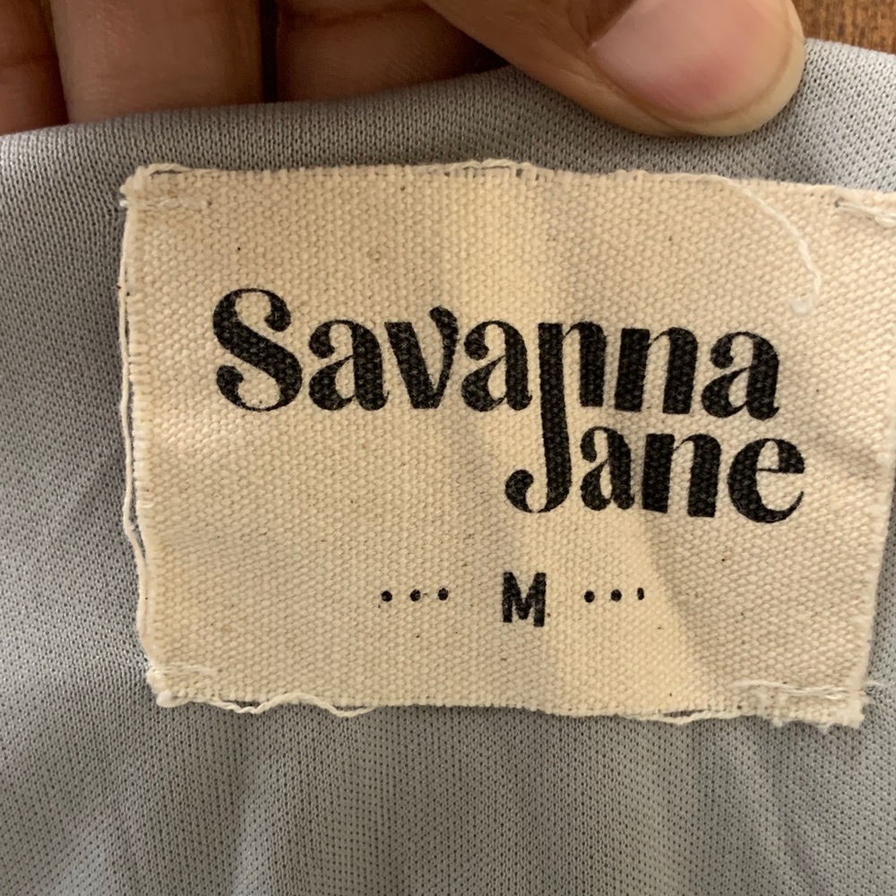 Savanna Jane Flippy Embroidered Mini Dress Autumn Boho Autumn Flowy Dress M - Picture 2 of 9